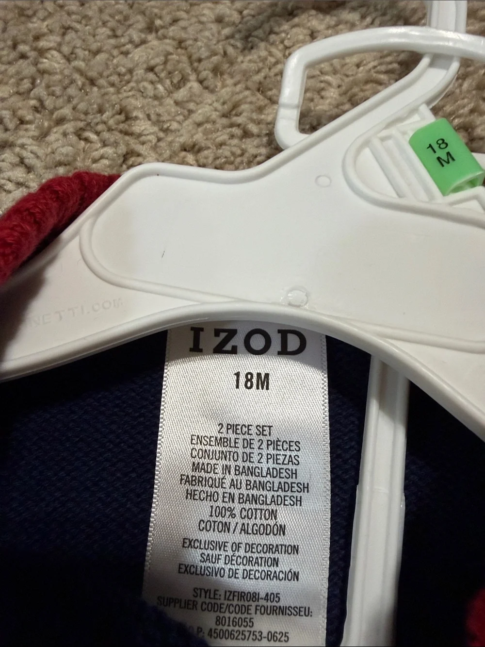 Izod Boys 2 Piece Holiday Set Sweater / Pants 18 months NWT